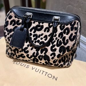 Louis Vuitton Speedy handbag limited edition Stephen Sprouse Leopard Chenille